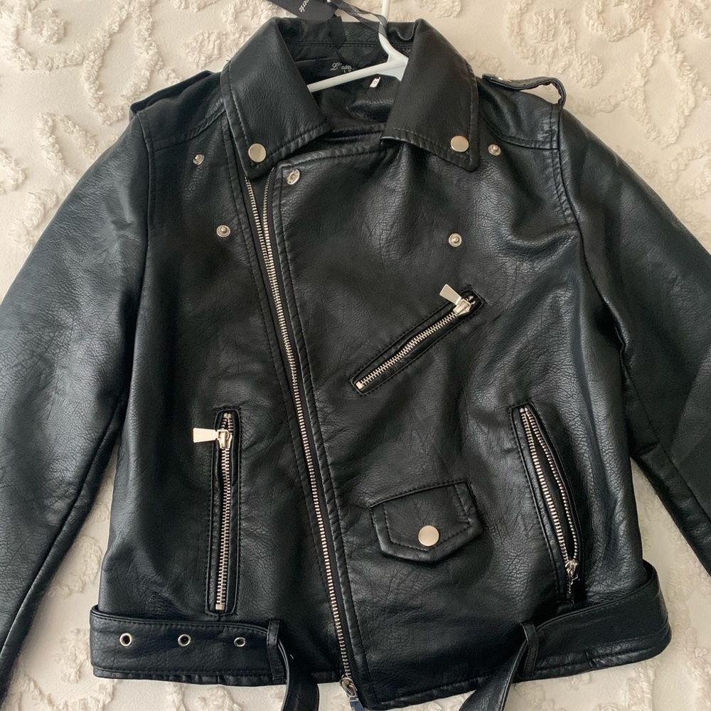 Faux leather jacket